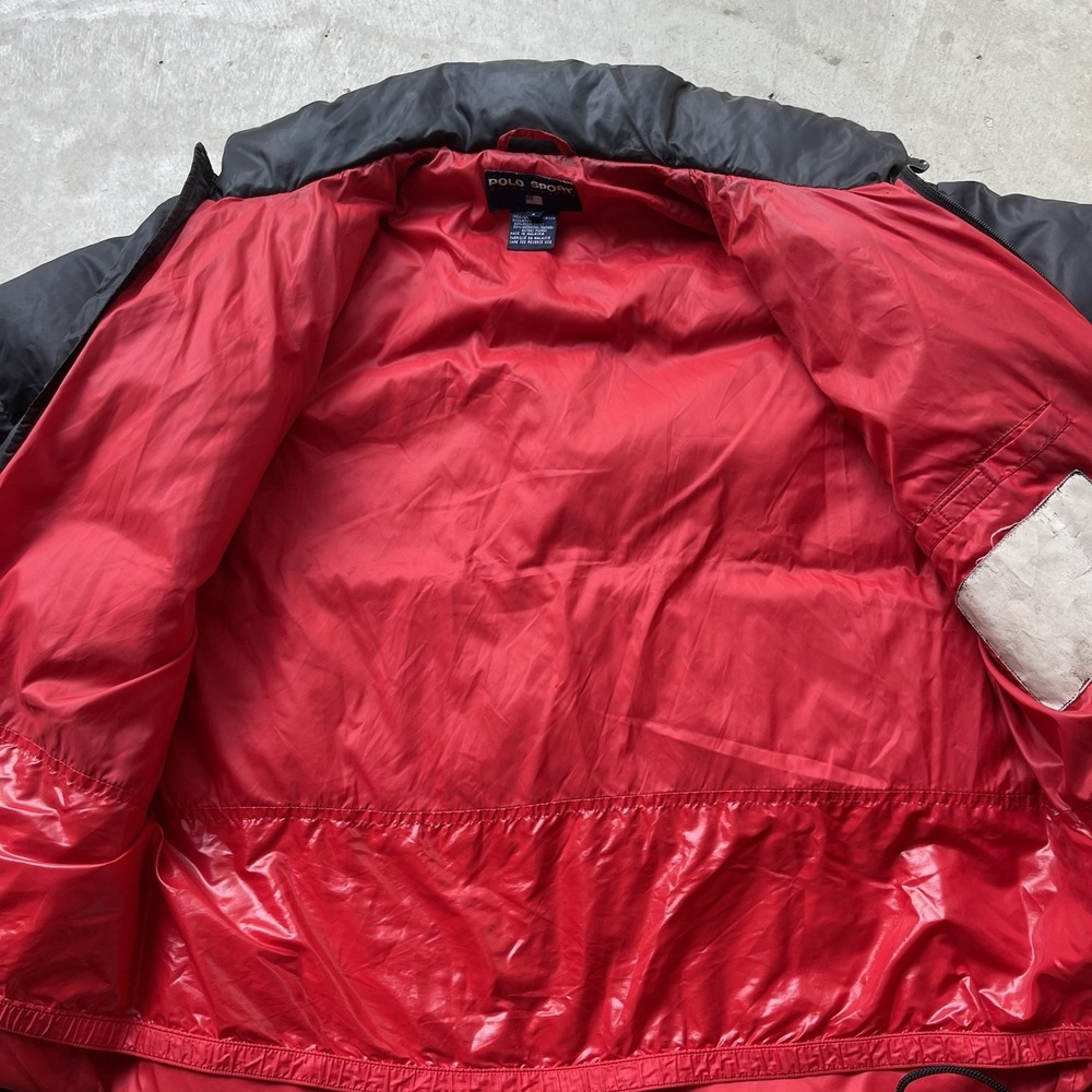 Vintage 90's Ralph Lauren Polo Sport Puffer Bomber Jacket Goose Down Size S - Picture 8 of 8